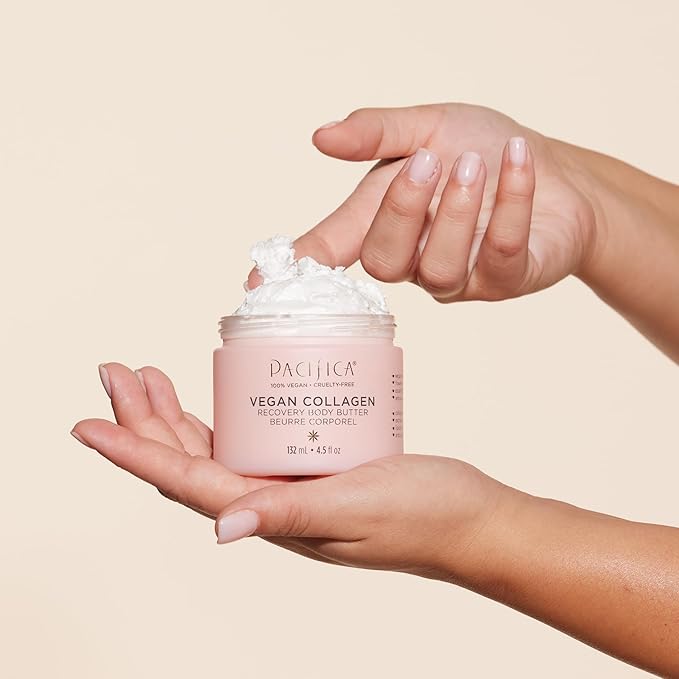 Pacifica Beauty | Vegan Collagen Body Butter | Hydrating, Nourishing, Moisturizer | Long-Lasting Hydration | Cream Lotion for Dry Skin | Light Floral Scent | Paraben Free | Vegan + Cruelty Free-Velvo Beauty