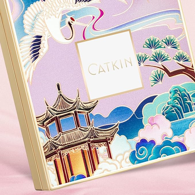 CATKIN Cheek Powder Blush Baked Pink Makeup Blusher Creamy Light Weight Long Lasting Natural flush Finish10g (C09 Midnight)-Velvo Beauty
