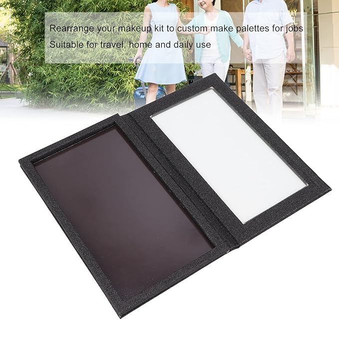 Empty Magnetic Palette, Professional Magnetic Palette Eyeshadow Lipstick Storage DIY Empty Makeup Display Pans Portable Makeup Palette For Travel Home and Daily Use, 8.07 x 4.88in-Velvo Beauty