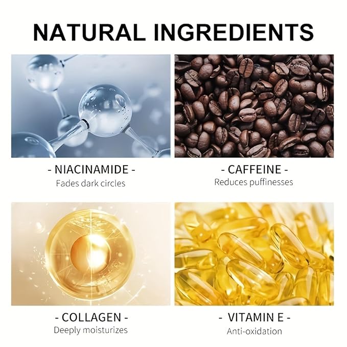Caffeine Eye Cream for Puffiness and Bags Under Eyes Daily Anti-Wrinkle Cream Collagen Eye Cream Day and Night Peptide Eye Cream Reduce The Look Of Aging Line Smoothing Skin Care 1.7 FL OZ,1 Pack-Velvo Beauty