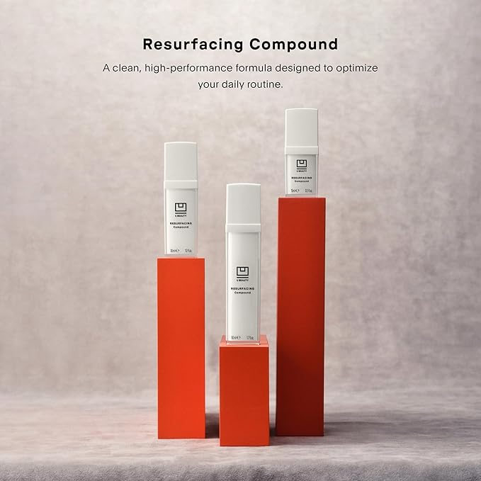 U Beauty Resurfacing Compound - Anti-Aging Daily Serum with Mandelic Acid, a Gentle Blend of Exfoliants, Retinol + Vitamin C for Smoother, Brighter, & Revitalized-Looking Skin - 1.7 fl oz-Velvo Beauty