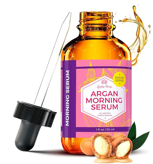 Leven Rose Moroccan Argan Oil Face Serum for Women - 100% Organic Argan Oil Serum for Face – All Natural Pure Argan Oil Hydrating Serum - Anti Aging Serum Against Wrinkles 1 Oz-Velvo Beauty