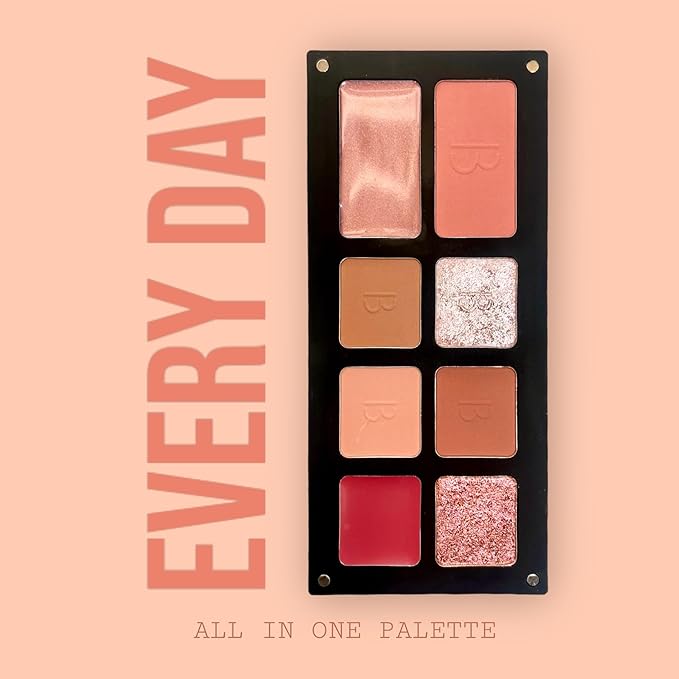 Multi-Effect Palette | All In One Palette | Bianca Makeup | Reusable Magnetic Palette | With Eyeshadows, Lipstick, and Blush | Find the effect you desire | Makeup Palette (Every Day)-Velvo Beauty
