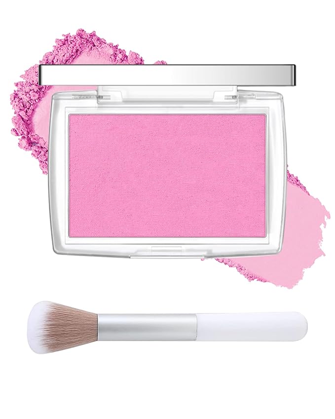 Pink Powder Blush Palette, Matte Powder Makeup Blush for Cheeks, Natural Glow Face Blush Contour Palette, Lightweight,Smooth, Highly Pigmented Buildable Color, Long-lasting All-Day Face Enhancing-Pink-Velvo Beauty