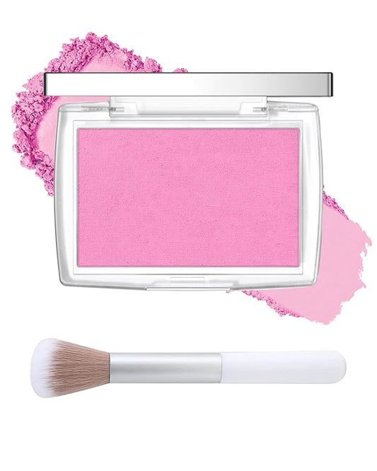 Pink Powder Blush Palette, Matte Powder Makeup Blush for Cheeks, Natural Glow Face Blush Contour Palette, Lightweight,Smooth, Highly Pigmented Buildable Color, Long-lasting All-Day Face Enhancing-Pink-Velvo Beauty