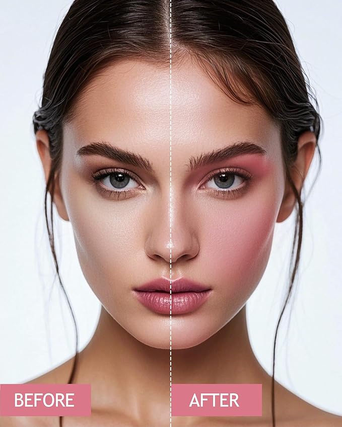 Peach Pink Cream Blush Stick, Monochromatic Multi-Blush Stick for Cheeks & Highlighter, Pigmented Long Lasting Smooth Natural Cheek Tint, Matte and Dewy Finish, Vegan & Cruelty-Free for All Skin-04-Velvo Beauty