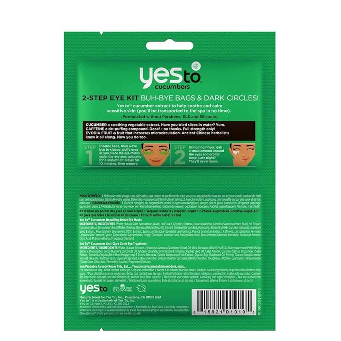 Yes To TO Dark Circles Eye Kit 1019105 2 Count (Pack of 1)-Velvo Beauty