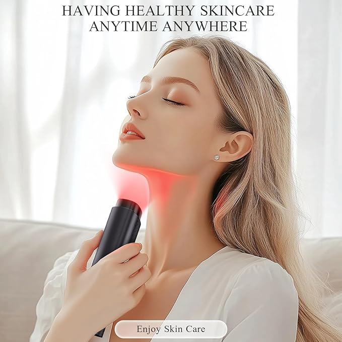 Microcurrent Facial Device, BNU 3-in-1 Light Therapy Beauty Massager for Wrinkle, Lifting, Firming, Puffiness Reduction and Promote Absorption, 4 Level Skin Tightening Machine for Face, Neck and Eye-Velvo Beauty