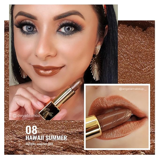 Oulac Lipstick & Lipliner Set 3PCS High Impact Lipcolor with Moisturizing Formula, Vegan Beauty, Full-Coverage Lip Color, Gift Lipstick for Women, 03+08+24-Velvo Beauty