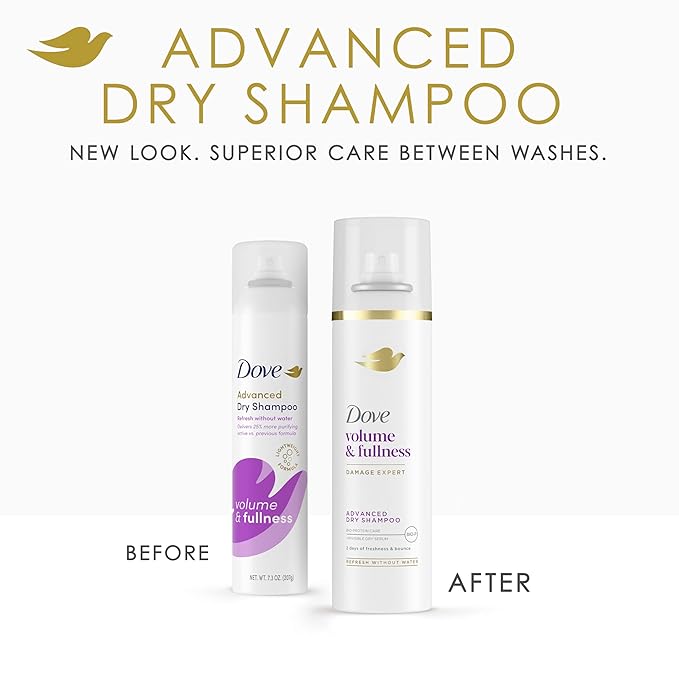 Dove Dry Shampoo for 2 Count for Oily Hair Volume & Fullness for Refreshed Hair 5 oz-Velvo Beauty
