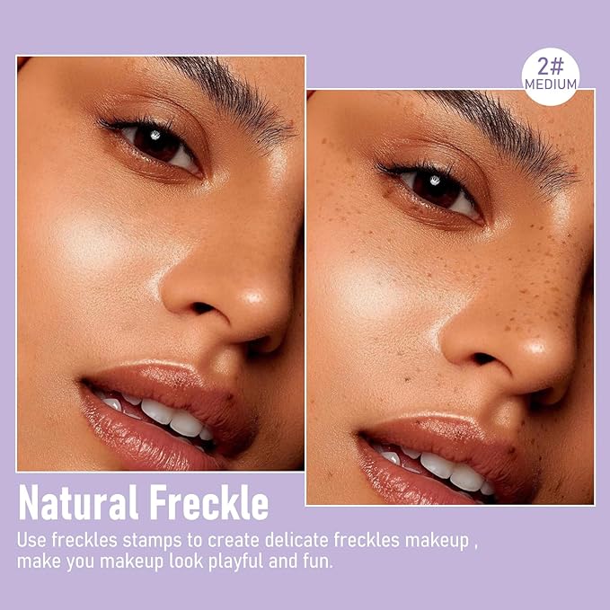 Freckles Stamp Pen, Resistant Faux Liquid Freckle Makeup, Waterproof Sweatproof Quick Dry Long Lasting, Natural Lifelike Sunkissed Matte Finish Fake Freckle Pen-MEDIUM-Velvo Beauty