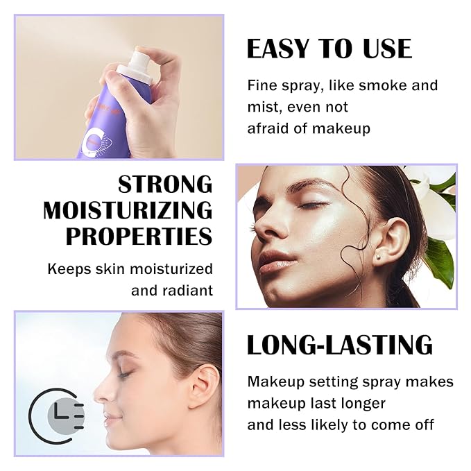 2PCS Makeup Setting Spray for Face,Waterproof Setting Spray for Makeup,Long Lasting Oil Control Finishing Holding Face Mist,Refreshing Hydrating Glossy and Matte Fixing Facial Mist Make Up Set A1-Velvo Beauty