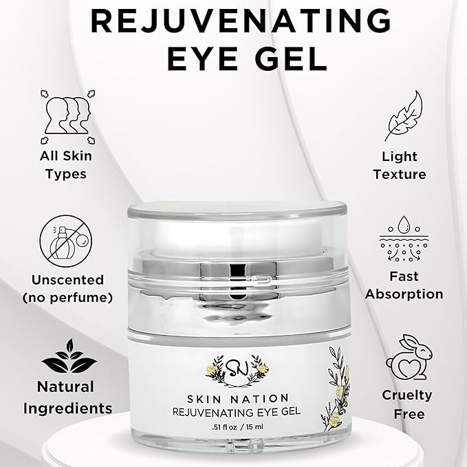 Revitalizing Under Eye Cream, Under Eye Brightener with Plant Based Actives that Boosts Collagen, Eye Cream for Dark Circles Diminishes Fine Lines and Creates Firm Radiant Skin, Eye Cream Anti Aging-Velvo Beauty