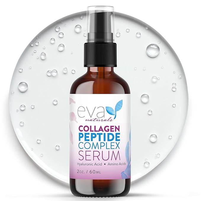 Collagen Peptide Serum for Face – Anti Aging Facial Treatment with Peptides & Hyaluronic Acid – Gentle Formula for Sensitive Skin, Microneedling Pen, Derma Roller, Skin Firming & Hydrating (2 Oz)-Velvo Beauty