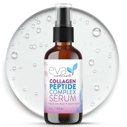 Collagen Peptide Serum for Face – Anti Aging Facial Treatment with Peptides & Hyaluronic Acid – Gentle Formula for Sensitive Skin, Microneedling Pen, Derma Roller, Skin Firming & Hydrating (2 Oz)-Velvo Beauty
