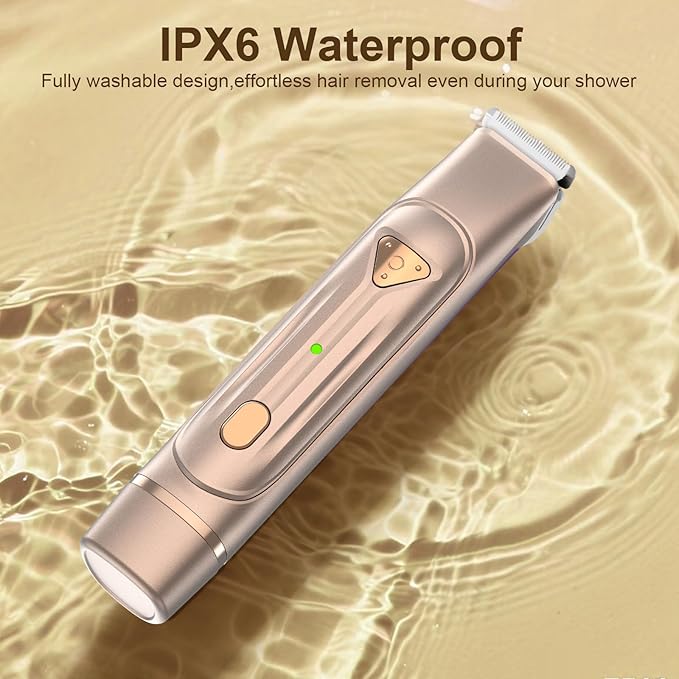 Dermave Bikini Shaver - Bikini Trimmer for Women, Waterproof Dual Head Shaver (Gold)-Velvo Beauty