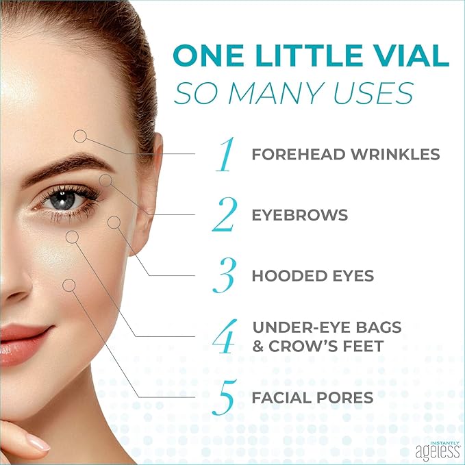 Instantly Ageless Facelift - Instant Eye Bag Remover Puffiness - 10 Vials - Instant Under Eye Bags Remover - Wrinkle Tightener - Instant Wrinkle Remover for Face Instant Lift-Velvo Beauty