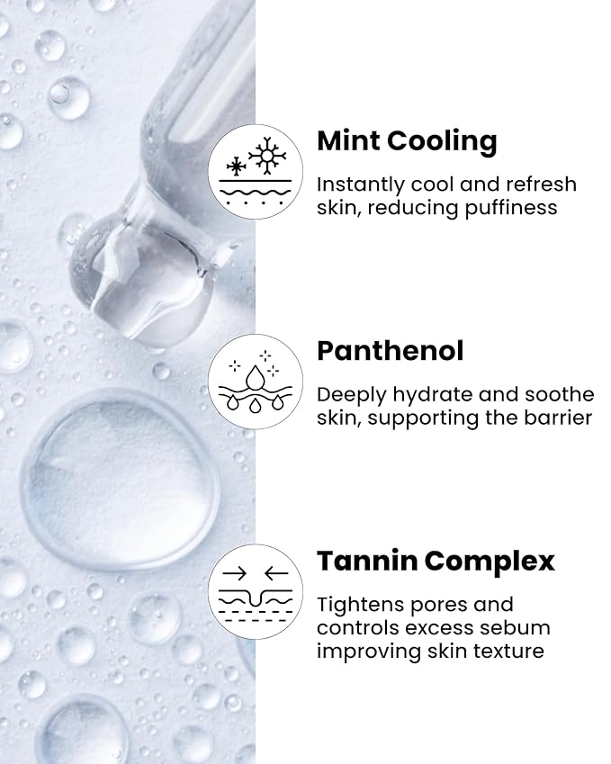 Ice Roll Serum | Cooling & Hydrating Roll-On Serum for Face, Puffy Eyes, Tannin & Panthenol for Pore Minimizing, Soothing, Facial Roller for Depuffing, Under Eye Bag Treatment | Korean Skin Care-Velvo Beauty