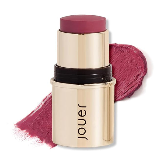 Jouer Blush & Bloom Cheek + Lipstick, Be Loud - Hydrating Cream Blush Stick for Cheek and Lip Tint - Moisturizing Rose Hip and Squalane Oil Formula-Velvo Beauty