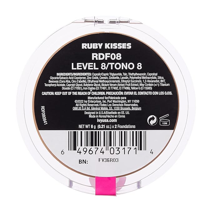 Ruby Kisses 3D Face Creator Cream Foundation & Concealer, 12 Hours Long Lasting, Medium to Full Coverage, Non-Greasy, Ideal for Makeup & Contour Palette (Level 8)-Velvo Beauty