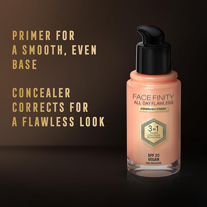 Max Factor Facefinity All Day Flawless 3 In 1 Foundation SPF 20, No. 85 Caramel (81377984)-Velvo Beauty