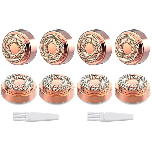 tuokiy Generation 2 Replacement Head for Flawelss Facial Hair Remover, Double Halo Gen 2 Replacement Blades,18K Rose Gold Plated Blades,8 Count-Velvo Beauty