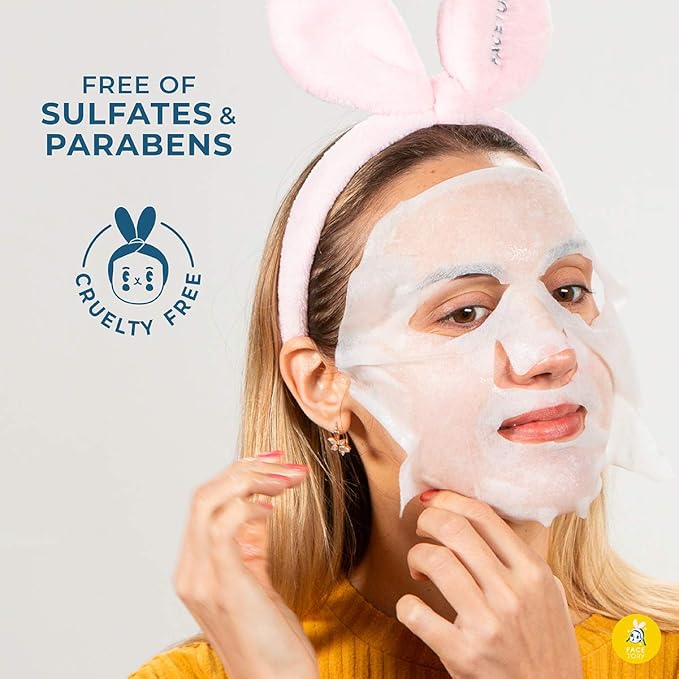 FACETORY K Beauty Face Mask Skin Care - OH MY GOODNESS REJUVENATING SNAIL Sheet Mask with Snail Essence & Hyaluronic Acid | Seal in Moisture (5 Pack)-Velvo Beauty