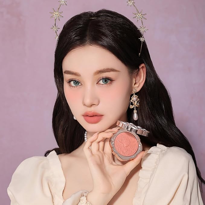 Flower Knows Little Angel Cream Blush,Buildable & Blendable Makeup Blush for cheeks,Soft & Long-lasting,Pink Nude Flush for All Skin Tones(03 Paradise Poet,6g)-Velvo Beauty