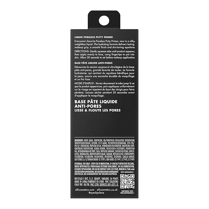 e.l.f. Liquid Poreless Putty Primer, Lightweight Face Primer For Long-lasting Makeup Wear, Creates A Smooth Complexion, Vegan & Cruelty-free-Velvo Beauty