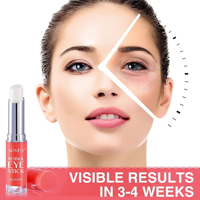 Retinol Eye Stick, Retinol Eye Cream for Dark Circles and Puffiness, Under Eye Cream, Eye Brightener Stick, Reduce Wrinkles Fine Lines and Bags under Eyes Brighte Hydrate & Firm Eyes-Velvo Beauty