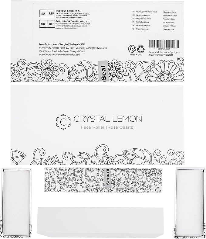 Natural Jade Roller for Face - Aging Wrinkles, Puffiness Facial Skin Massager Treatment Therapy - Premium Jade Stone, by Crystal Lemon (Rose Quartz)-Velvo Beauty