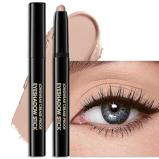 Eyeshadow Stick Matte Eye Brightener Pencil Cream Nude Eye Shadow Base Crayon Long-Lasting Crease-Proof Naked Eyeshadow Blendable High Pigmented Single Eyeliner Makeup for Women, 3 DESERT-Velvo Beauty