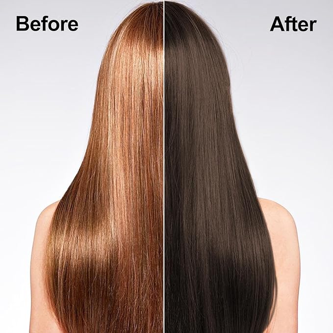 Dark Brown Hair Dye Shampoo for Men and Women, Hair Color Shampoo For Home Use, 16.9 Fl Oz (Dark Brown)-Velvo Beauty