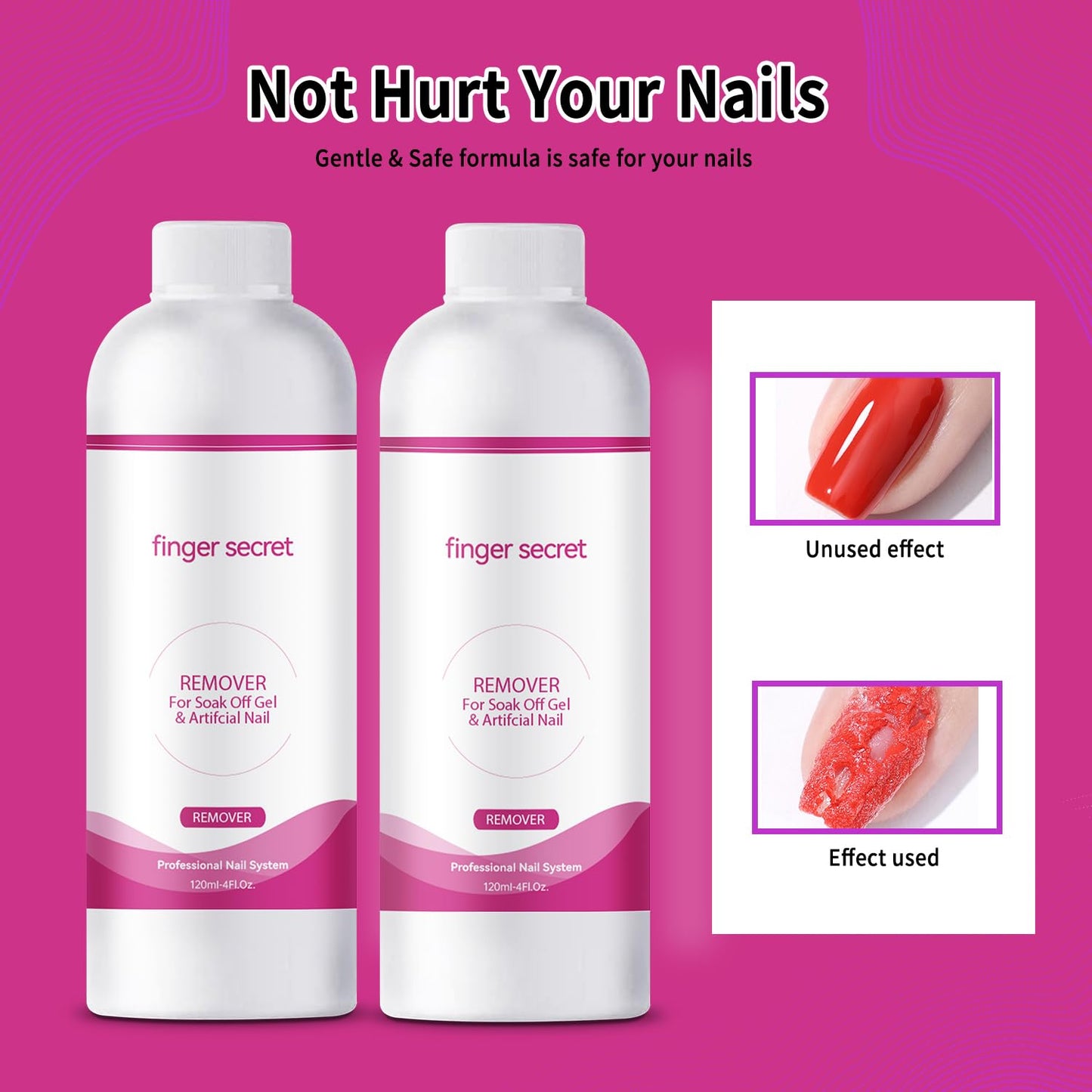 Nail Polish Remover 8Fl.Oz Nail Polish Remover Kit Polish Remover for Nails Glue Artificial Nails,Glitter Polish,Hard Builder gel,dip powder,poly gel,acrylic powder Remove-Velvo Beauty