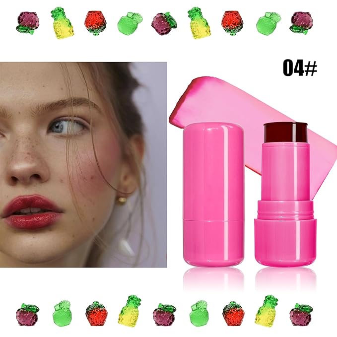 Cool Milk Jelly Blush, Sheer Lip & Cheek Stain, Buildable Watercolor Finish, Vivid Color Water Jelly Tint Lipstick, Long Lasting, Milk blush Watercolor Finish Tinted Lip Gloss for Women, 04-Velvo Beauty