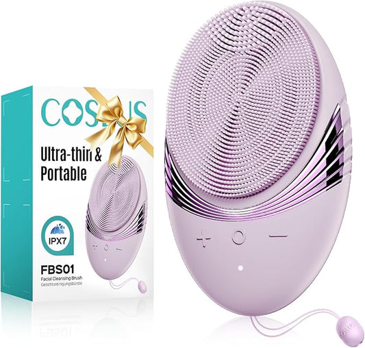 COSLUS Face Scrubber Facial Cleansing Brush: 5 Cleansing Modes Silicone Face Wash Scrubber for Women Skin Care, Sensitive Skin - Deep Cleansing & Gentle Exfoliating, Portable for Shower & Travel-Velvo Beauty