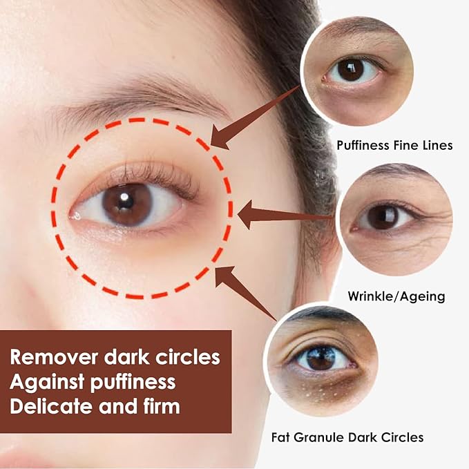 Eye Cream, STCORPS7 Vibrant Glamour Silk Protein Anti-Wrinkle And Firming Eye Cream For Wrinkles, Fine Lines, Dark Circles, Puffiness & Bags, 20g-Velvo Beauty