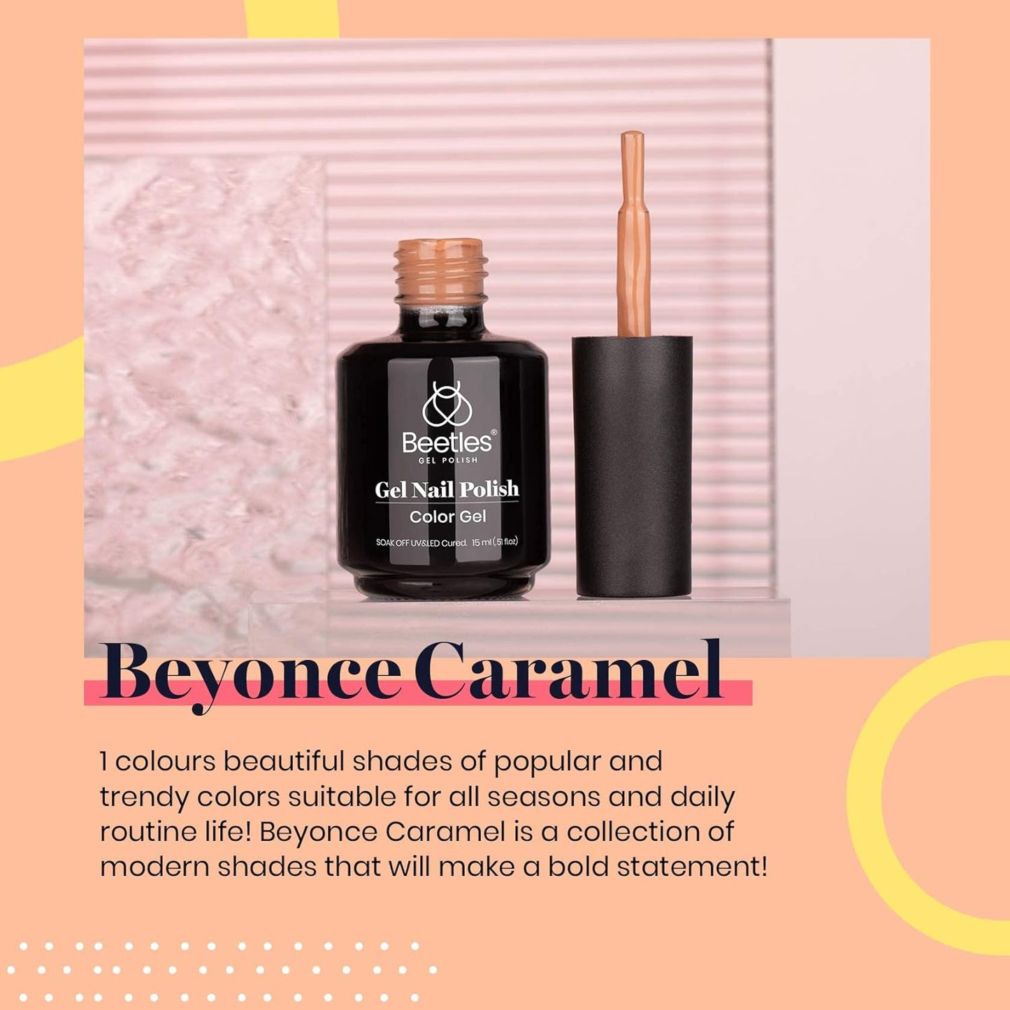 Beetles Brown Gel Nail Polish, 1Pcs 15ml Brown Fall Color Gel Polish Soak Off Nail Art Manicure Salon DIY Uv Lamp Nail Design Decoration at Home-Velvo Beauty