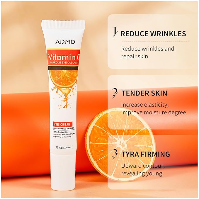 Eye Cream Vitamin C Eye Care Anti-Aging Against Wrinkles and Dark Circles Effective Anti-Aging Moisturizes Reduces Puffiness Dark Circles-Velvo Beauty