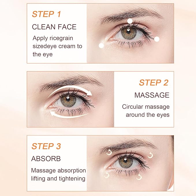 5 in 1 Vitamin C Eye Cream for Dark Circles and Puffiness - Eye Cream Anti Aging - Under Eye Cream for Puffiness and Bags Under Eyes - Eye Bag Cream for All Skin Types - Rejuvenate Your Eye Area-Velvo Beauty
