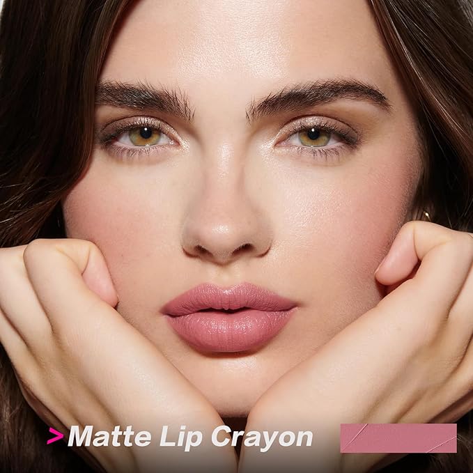 FOCALLURE Ultra Chic Matte Lipstick,Rich Vitamin E Lip Crayon,Lightweight Matte Color without Drying or Fading,Long Lasting Waterproof Lips Makeup,BRAVE-Velvo Beauty