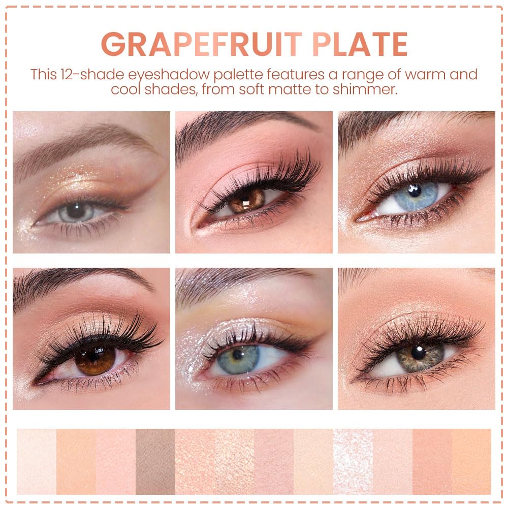 AMY'S DIARY 12Color Light Pink Purple Eyeshadow Palette, Long-Lasting, and Highly Pigmented. Elevate Your Eye Makeup– Unleash Your Unique Style (05#)-Velvo Beauty