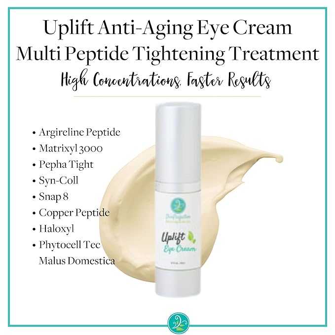Revitalize Your Eyes: Uplift Anti-Aging Eye Cream for Dark Circles, Wrinkles & Puffiness Peptide Complex Haloxyl Lift Tighten Droopy Lids Argireline Matrixyl Pepha Tight .5 oz-Velvo Beauty