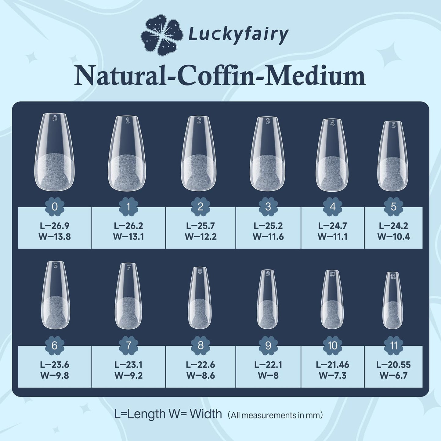 Medium Coffin Gel Nail Tips, 504pcs Soft Gel Pre-Shaped Acrylic Fake Nails, Half Matte Full Cover Clear Press on Flase Nail Tips for Extension Nail Manicure Home DIY 12 Sizes Gelly Tips-Velvo Beauty