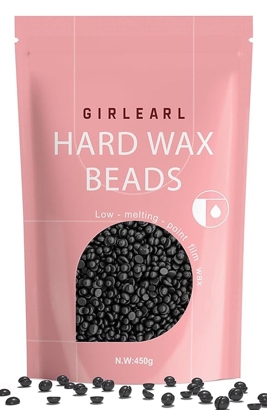 Hard Wax Beads, 1lb Wax Beans for Hair Removal, Hard Wax for Sensitive Skin at Home, Wax Refill Perfect for Legs, Facial, Brazilian Bikini, Eyebrow and Full Body for Women and Men (Black)-Velvo Beauty
