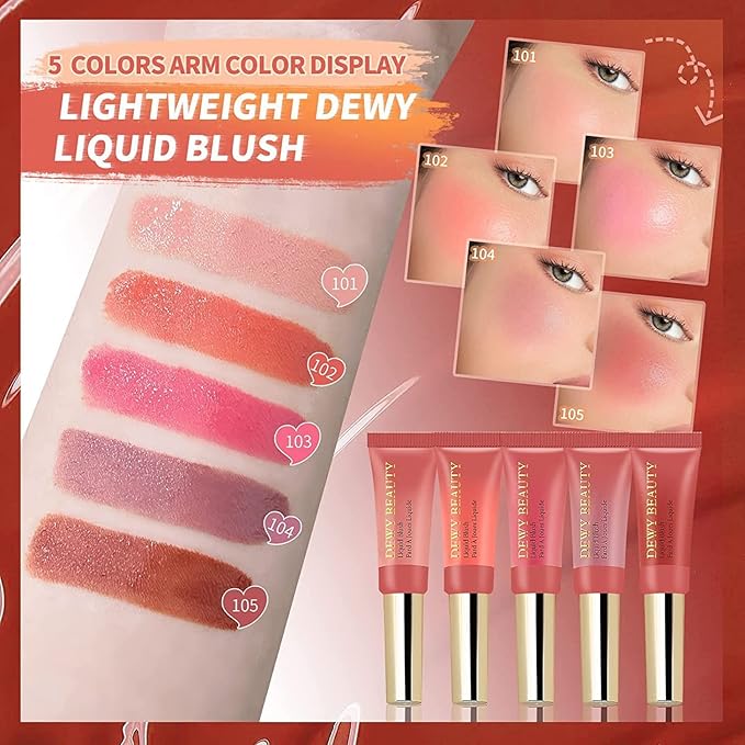 3 Color Blush Beauty Wand, Soft Matte Lightweight With Cushion Applicator Creamy Natural Shimmer Blendable Face Blush. (103# Rosa-Cool Pink+104# Cheery-Dark Rose+105# Ardour -Terracotta)-Velvo Beauty