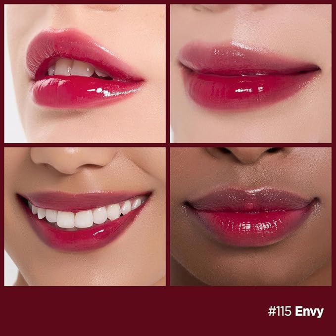 Laka Fruity Glam Tint, 4.5g/0.15 oz., Glowing Lip Stain with Wide Color Spectrum, Hydrating & Lightweight Texture, Long-Lasting Bold Stain, Non-Sticky, Vegan, K-Beauty (#115 Envy)-Velvo Beauty