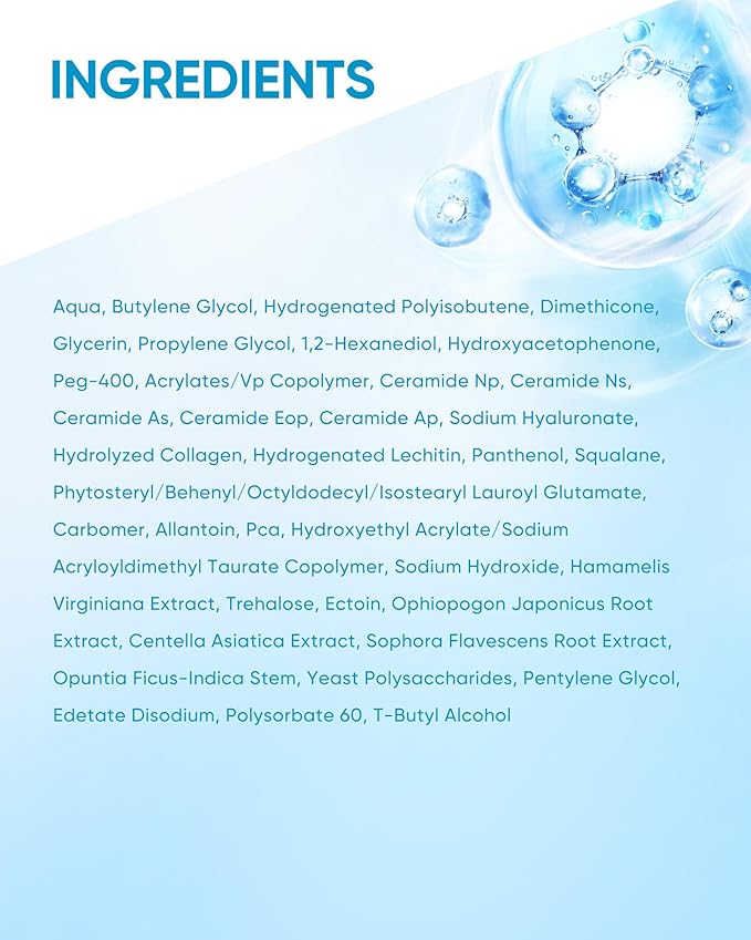 5X Ceramides Moisture Barrier Cream, Hydrating Skin Barrier Repair Face Moisturizer for All Skin Types with Hyaluronic Acid & Centella, Daily Moisturizer, Non-Comedogenic-Velvo Beauty