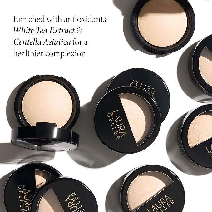 LAURA GELLER NEW YORK Baked Natural Glow Highlighter Radiance Enhancing Makeup, French Vanilla-Velvo Beauty