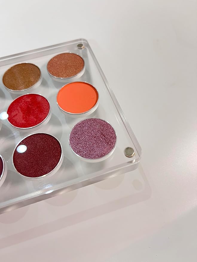 New EMPTY Magnetic Eyeshadow Palette DIY Acrylic All Transparent Elegant Eye Shadow Makeup Palette 26mm*15 holes-Velvo Beauty